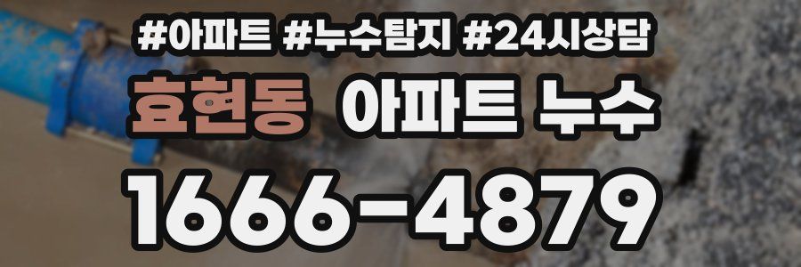 효현동 누수탐지