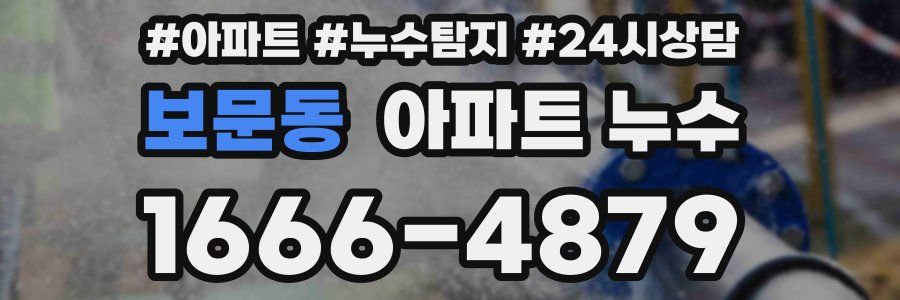 보문동 누수탐지