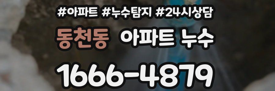 동천동 누수탐지