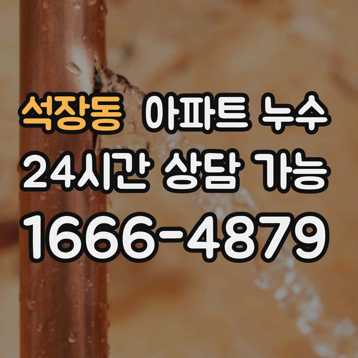 석장동 아파트 누수탐지