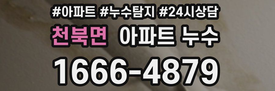 천북면 누수탐지