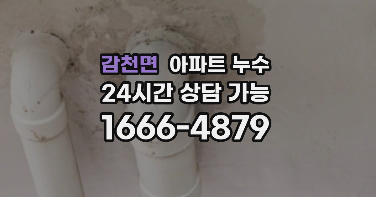 감천면 아파트 누수