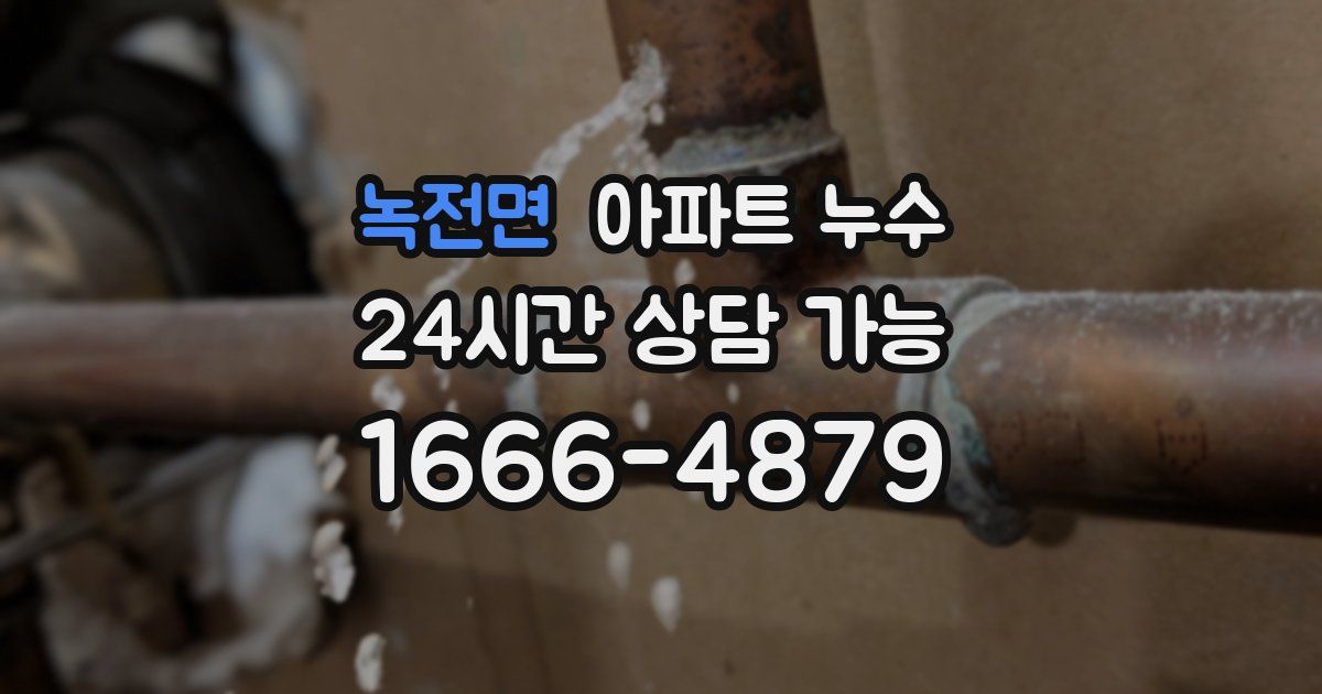 녹전면 아파트 누수