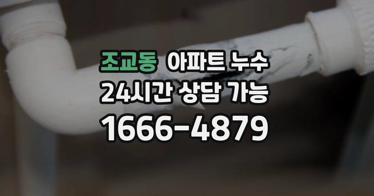 조교동 아파트 누수