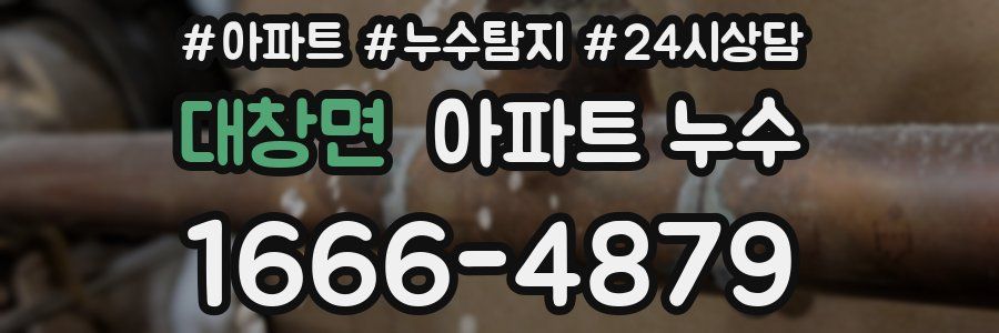 대창면 누수탐지