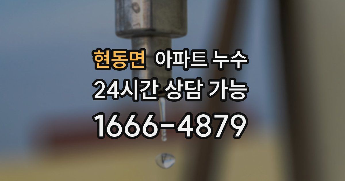 현동면 아파트 누수