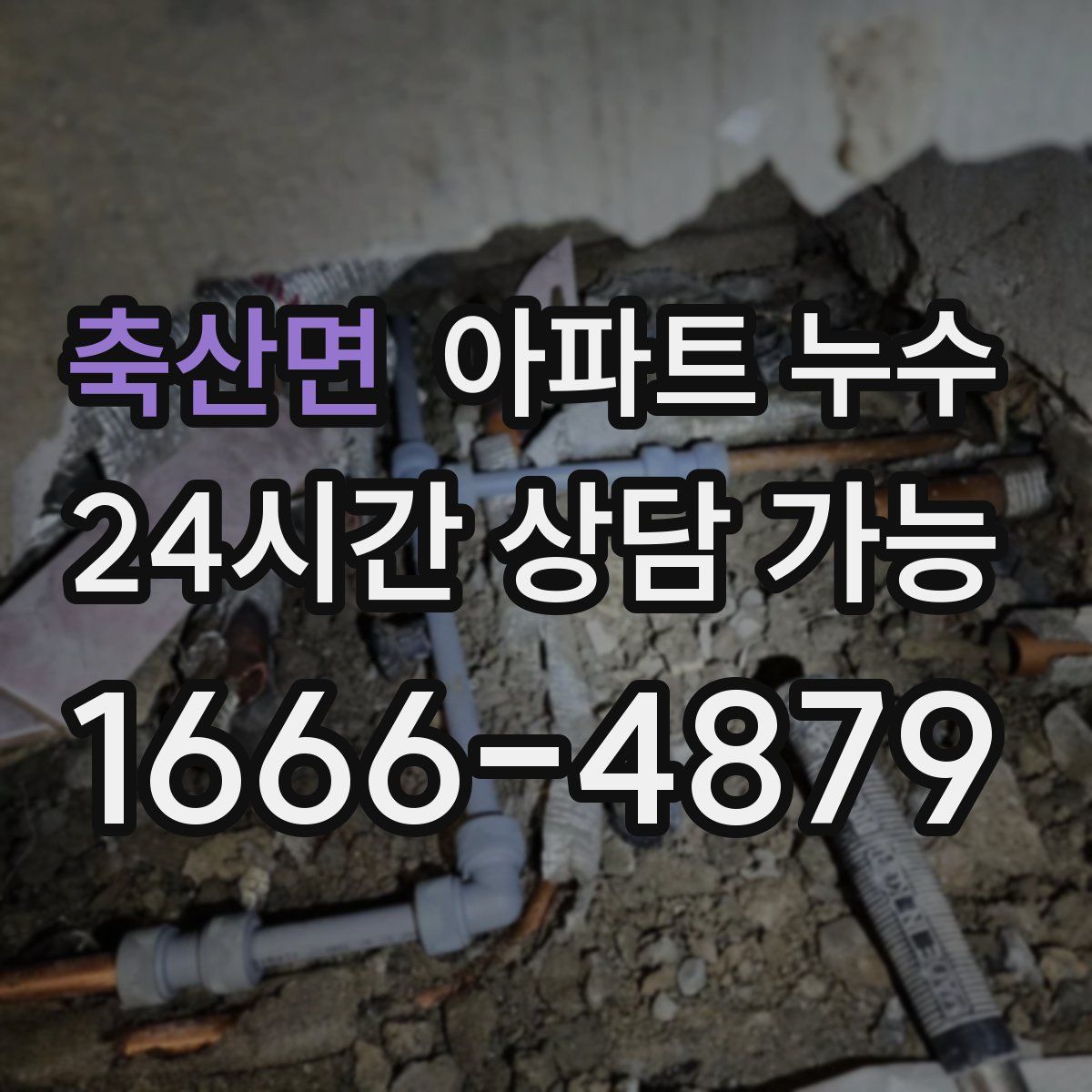 축산면 아파트 누수탐지