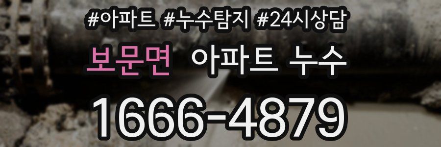 보문면 누수탐지