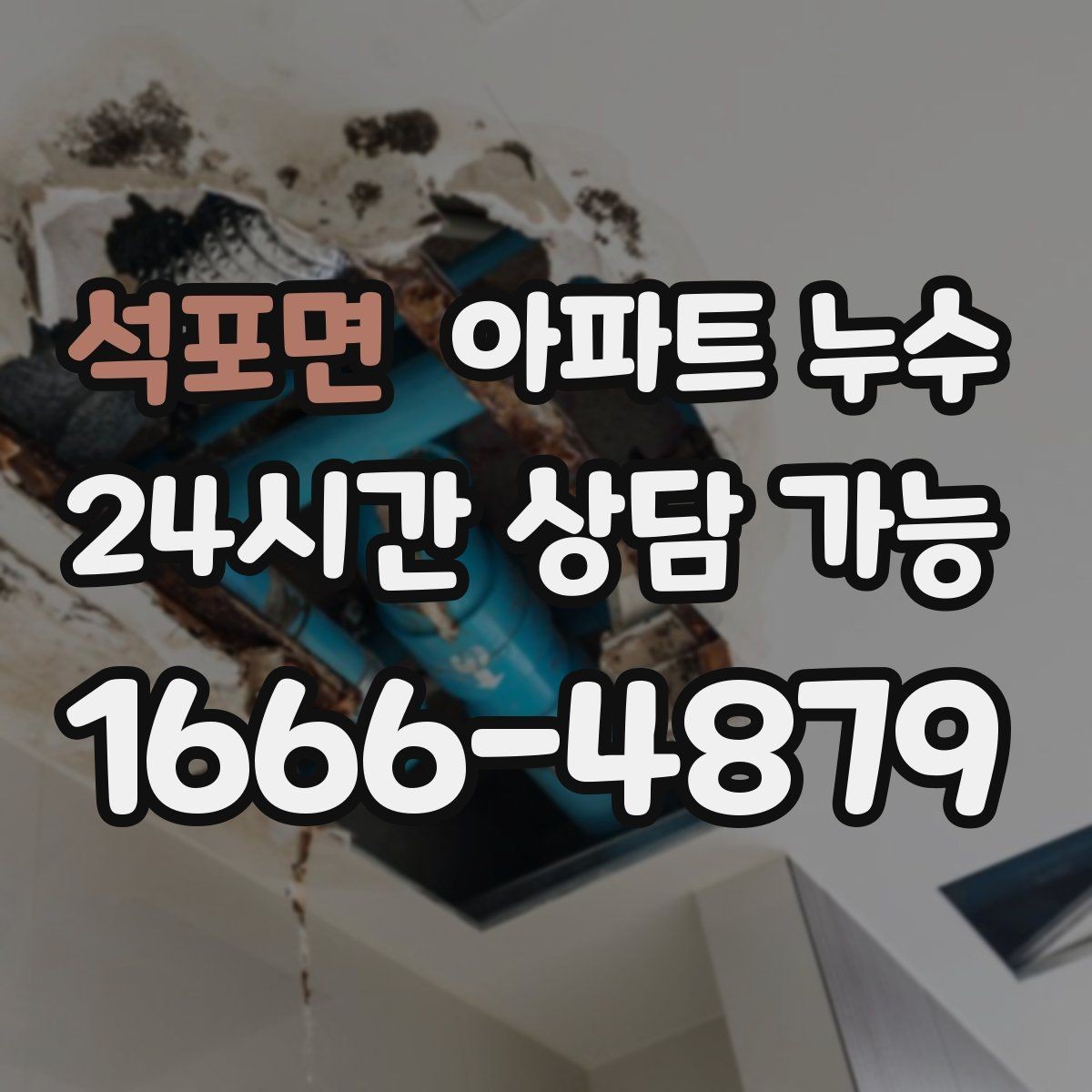 석포면 아파트 누수 주방 하부장 바닥에 물때가 남을 때