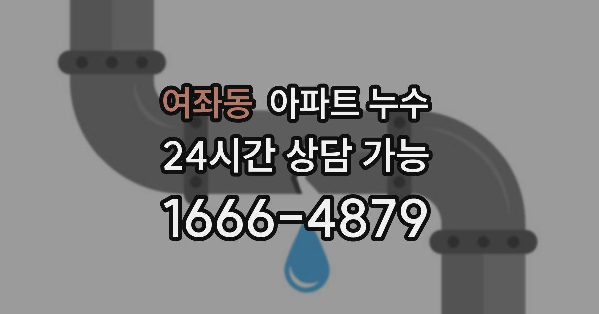 여좌동 아파트 누수