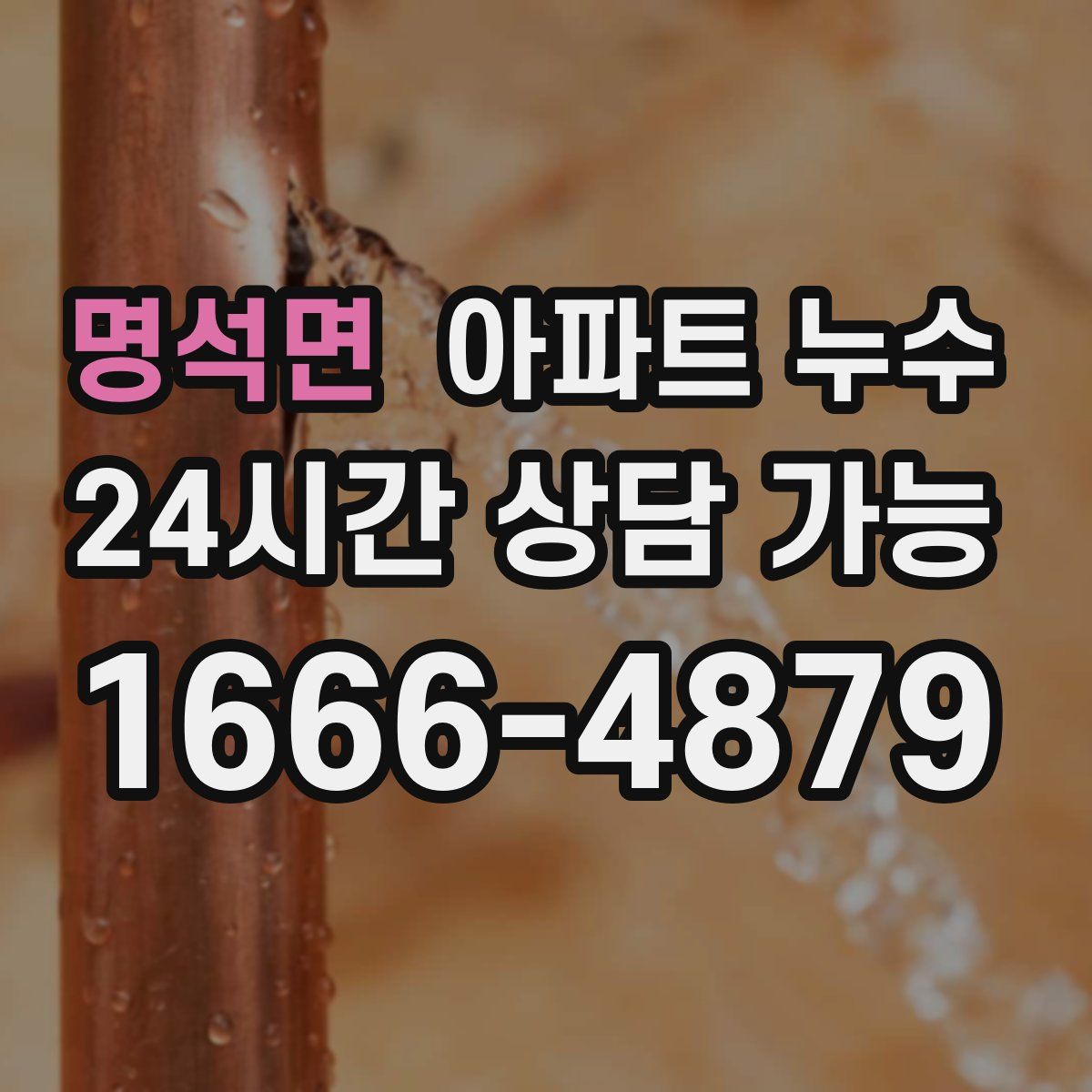 명석면 아파트 누수탐지