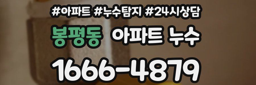 봉평동 누수탐지