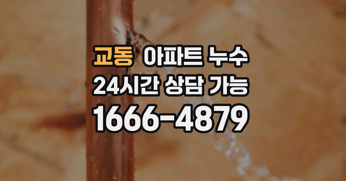 교동 아파트 누수