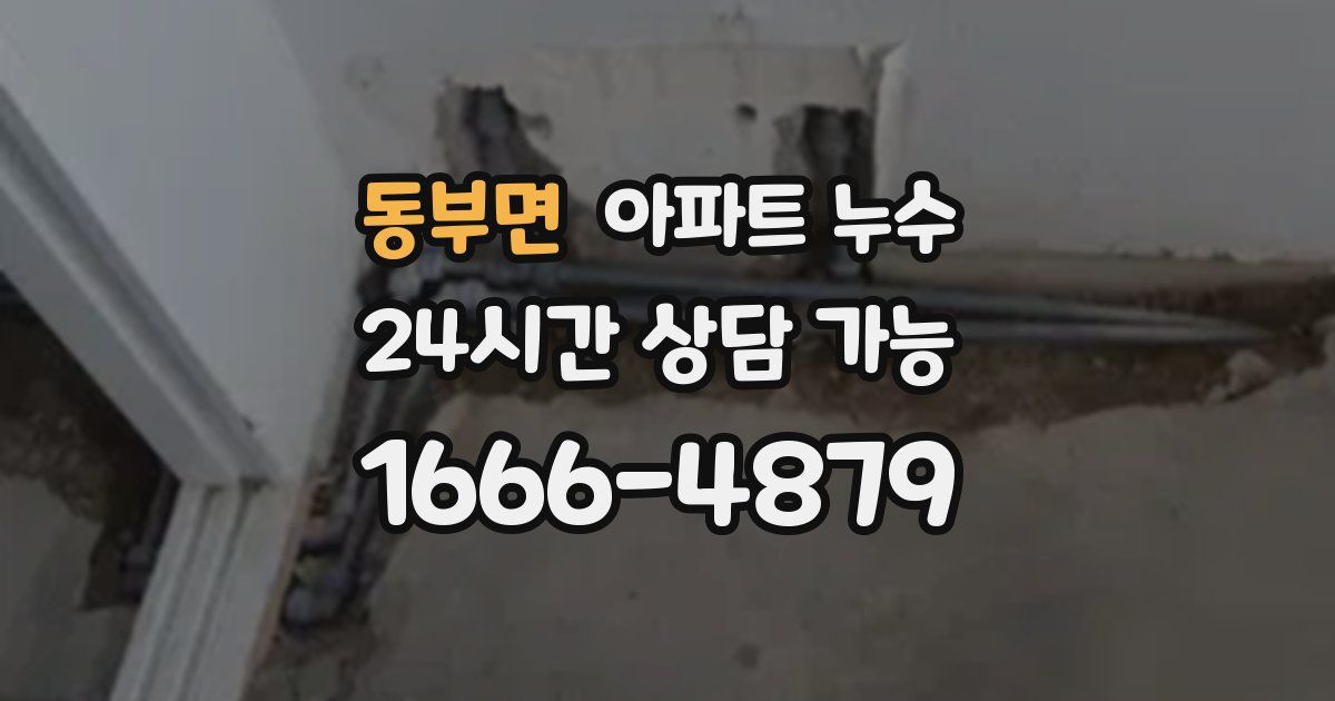 동부면 아파트 누수