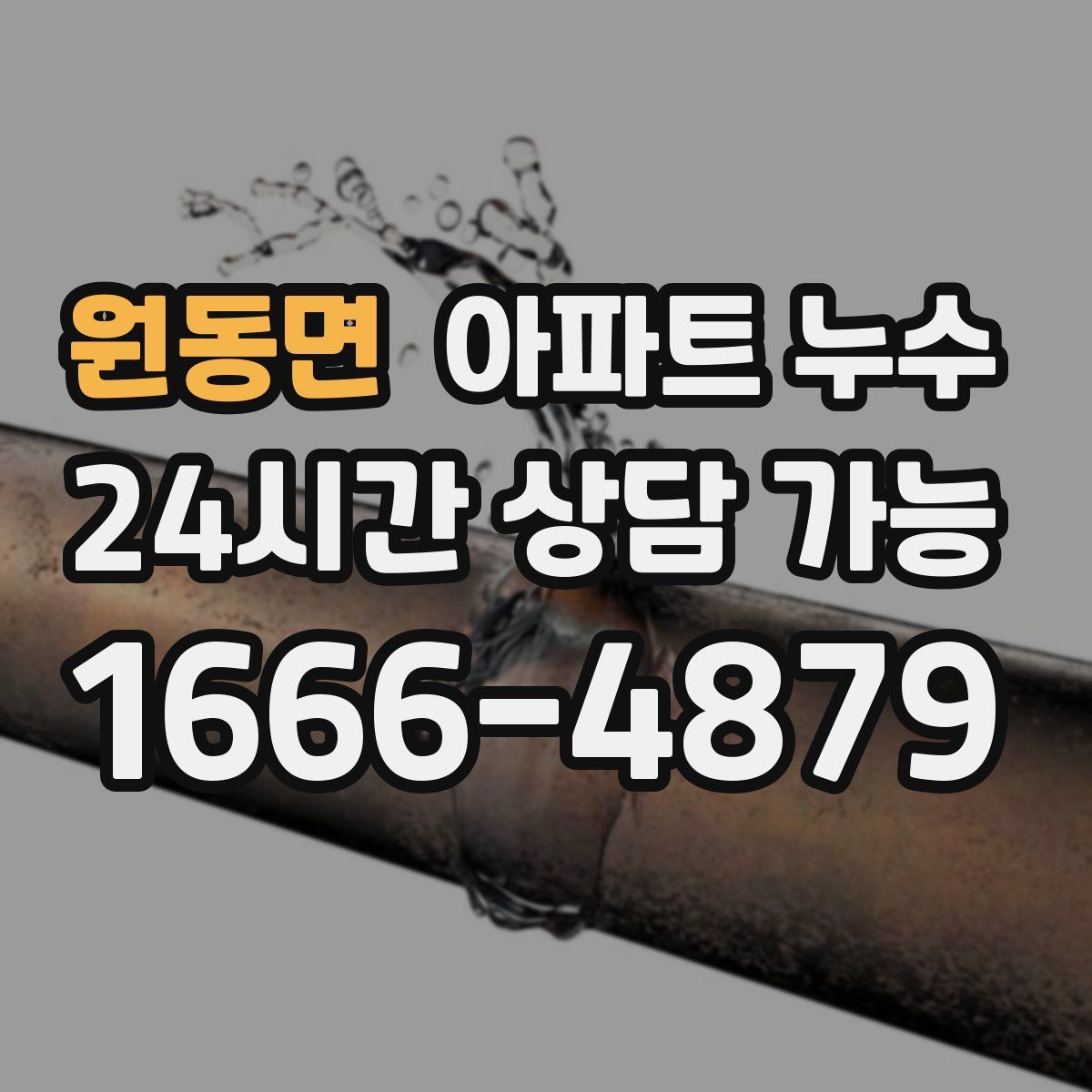 원동면 아파트 누수탐지