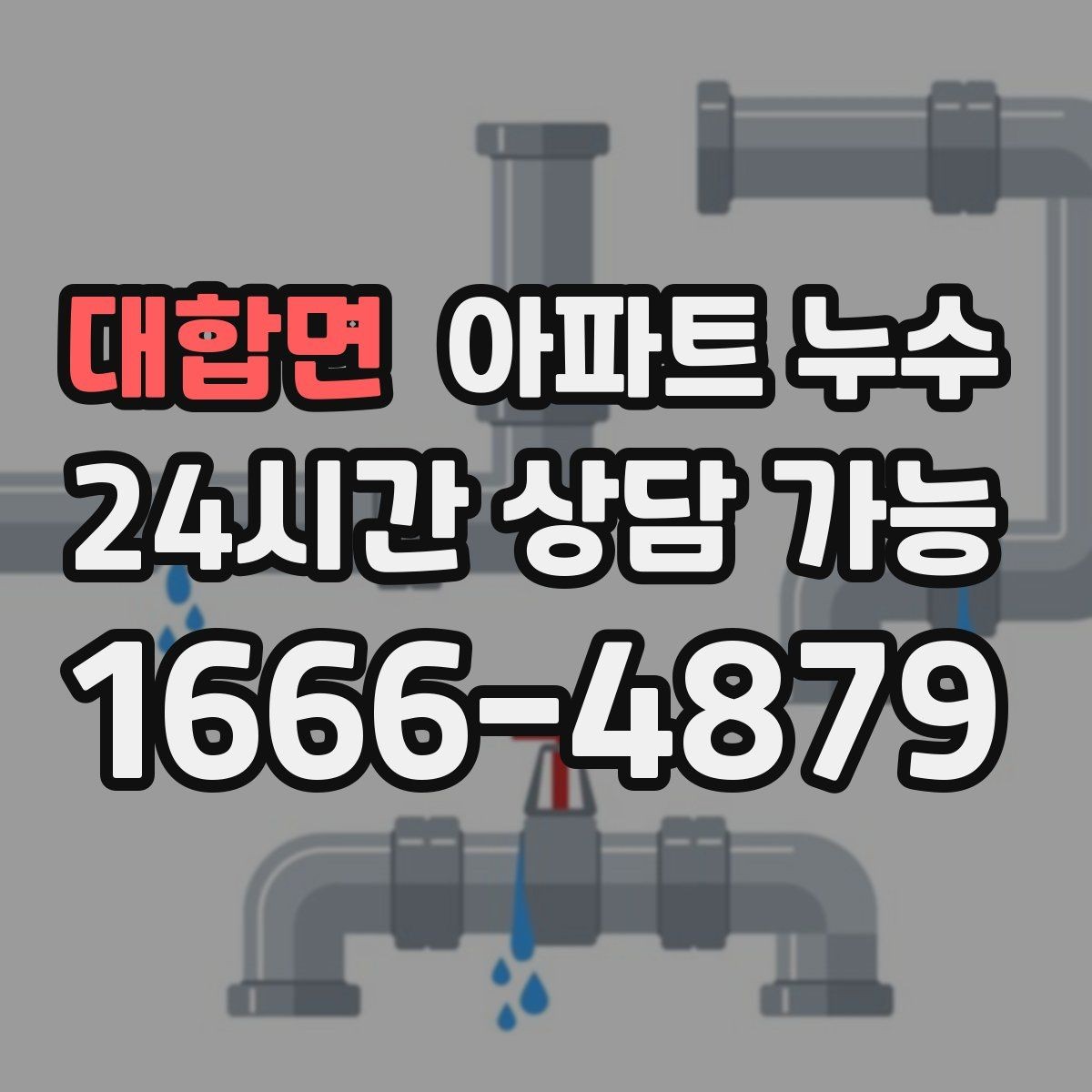 대합면 아파트 누수 세탁실 배수 주변 냄새가 올라올 때