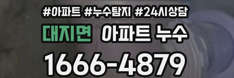 대지면 누수탐지