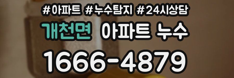 개천면 누수탐지