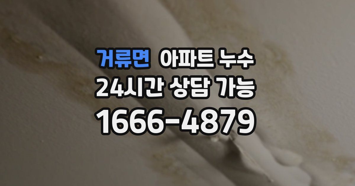 거류면 아파트 누수