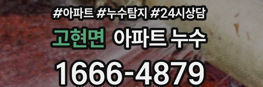 고현면 누수탐지