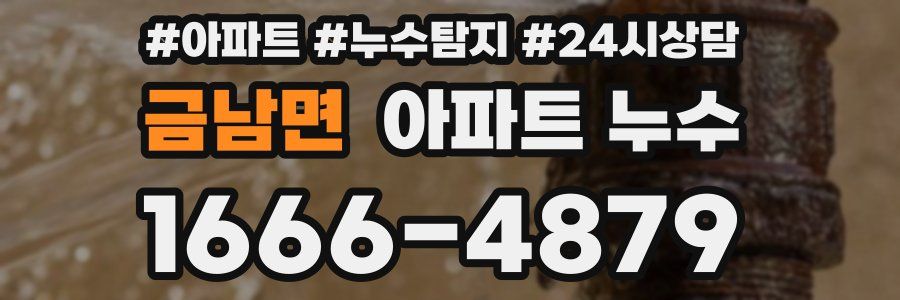 금남면 누수탐지