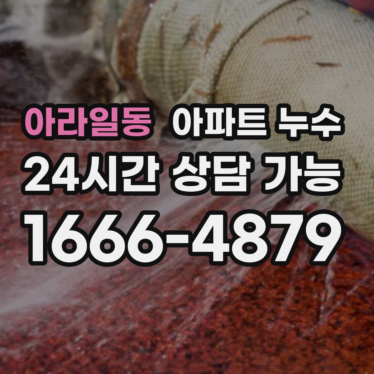 아라일동 아파트 누수탐지