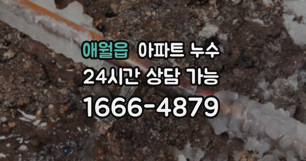 애월읍 아파트 누수