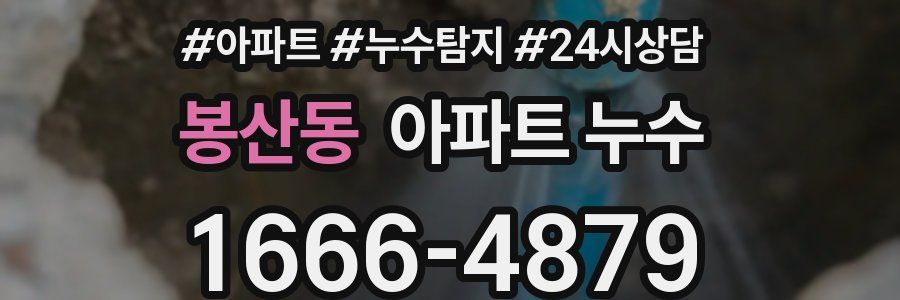 봉산동 누수탐지