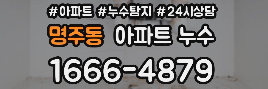 명주동 누수탐지