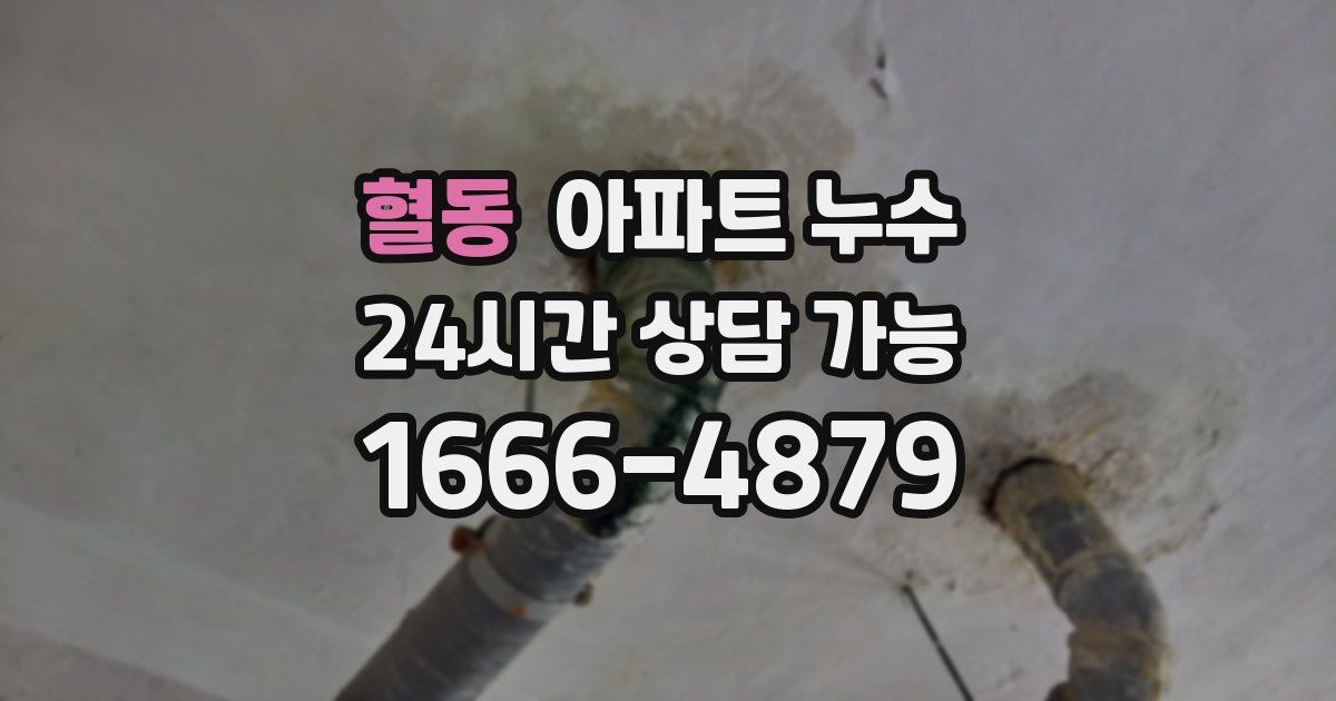 혈동 아파트 누수