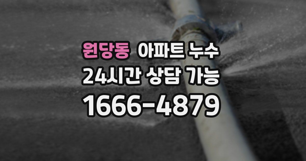 원당동 아파트 누수