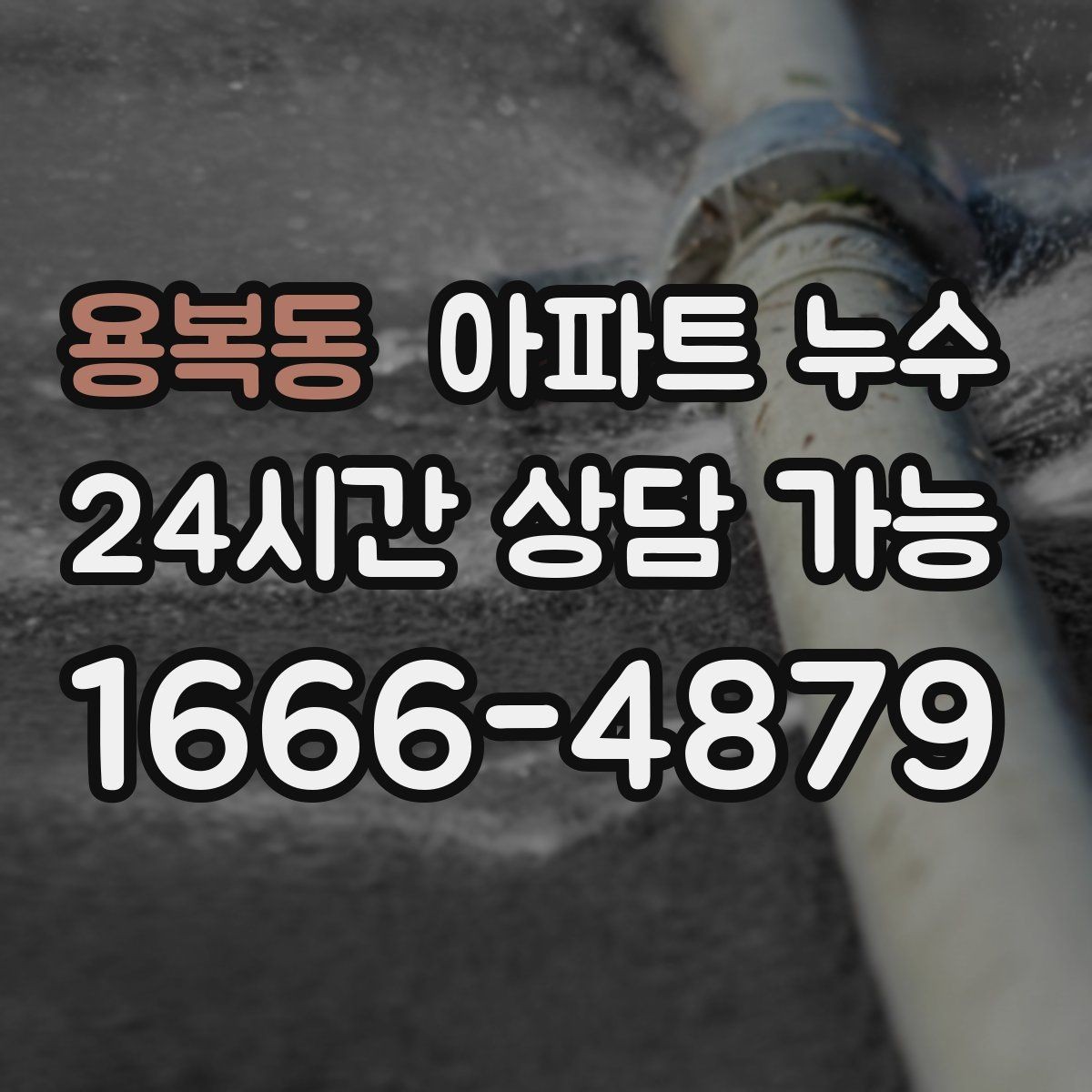 용복동 아파트 누수 낮에는 괜찮고 밤에만 젖을 때
