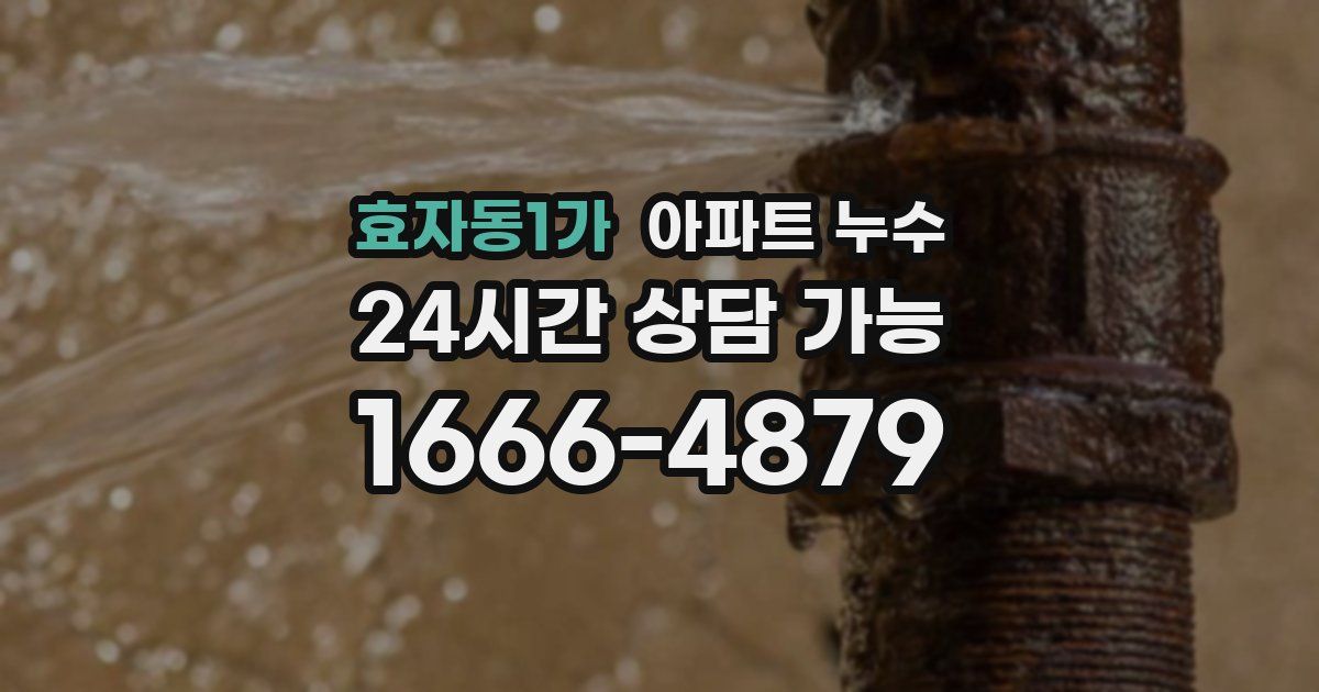 효자동1가 아파트 누수