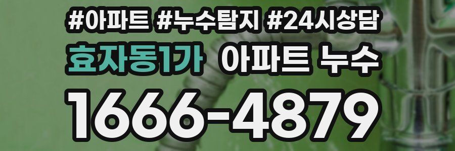 효자동1가 누수탐지