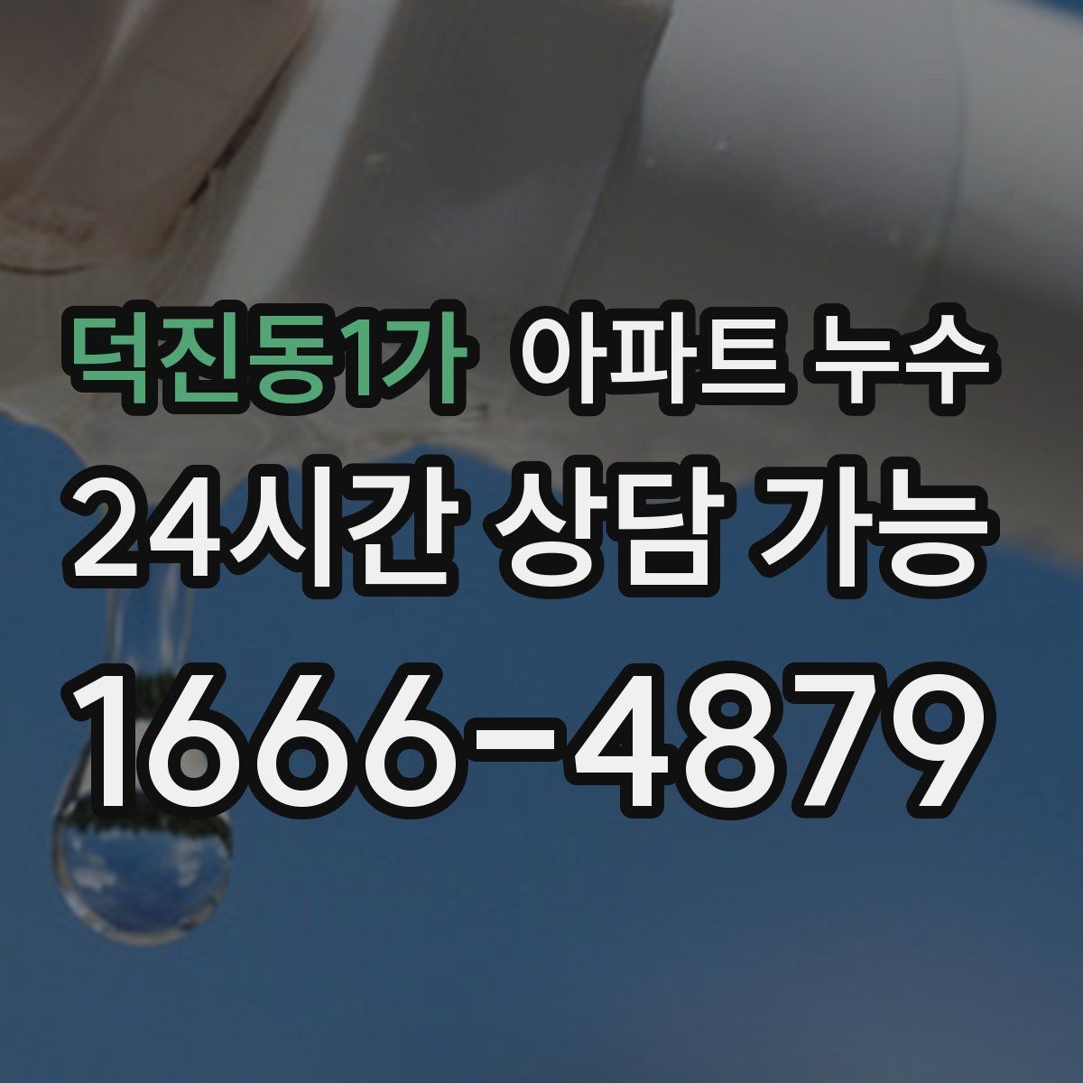 덕진동1가 아파트 누수 베란다 배수 주변이 축축할 때