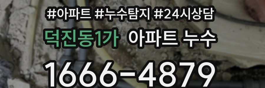 덕진동1가 누수탐지