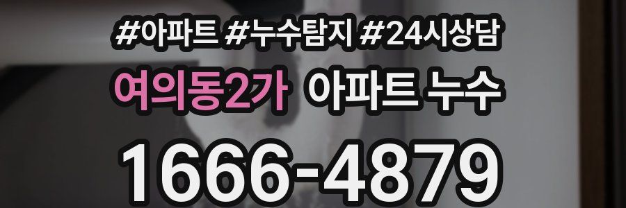 여의동2가 누수탐지