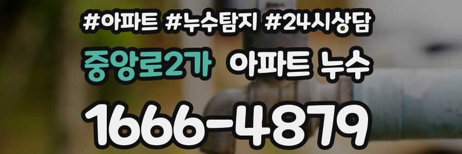 중앙로2가 누수탐지