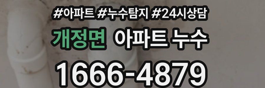 개정면 누수탐지