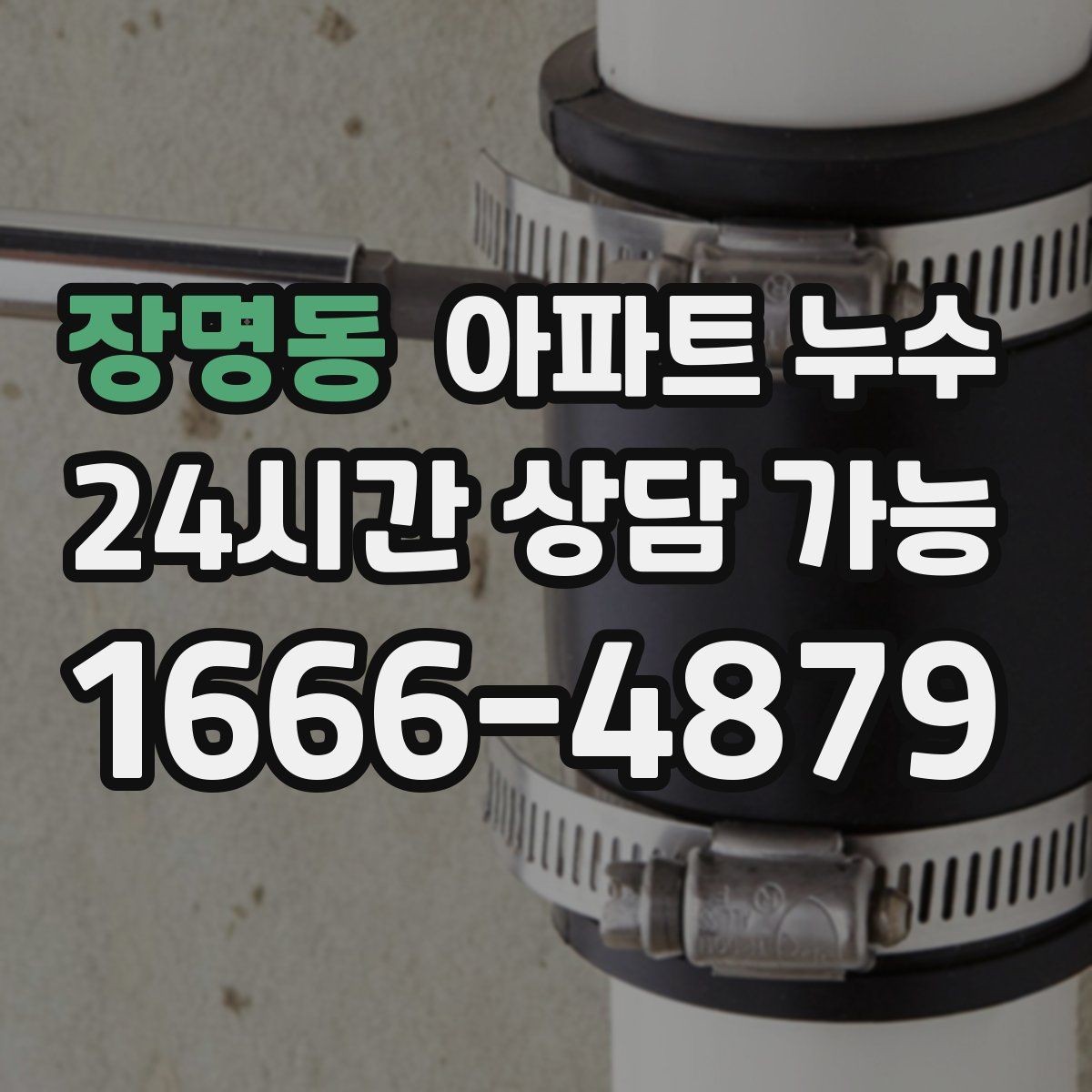 장명동 아파트 누수 물자국은 큰데 냄새가 약할 때