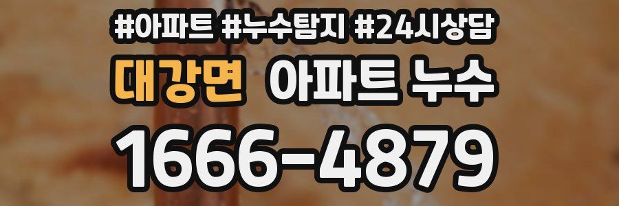 대강면 누수탐지