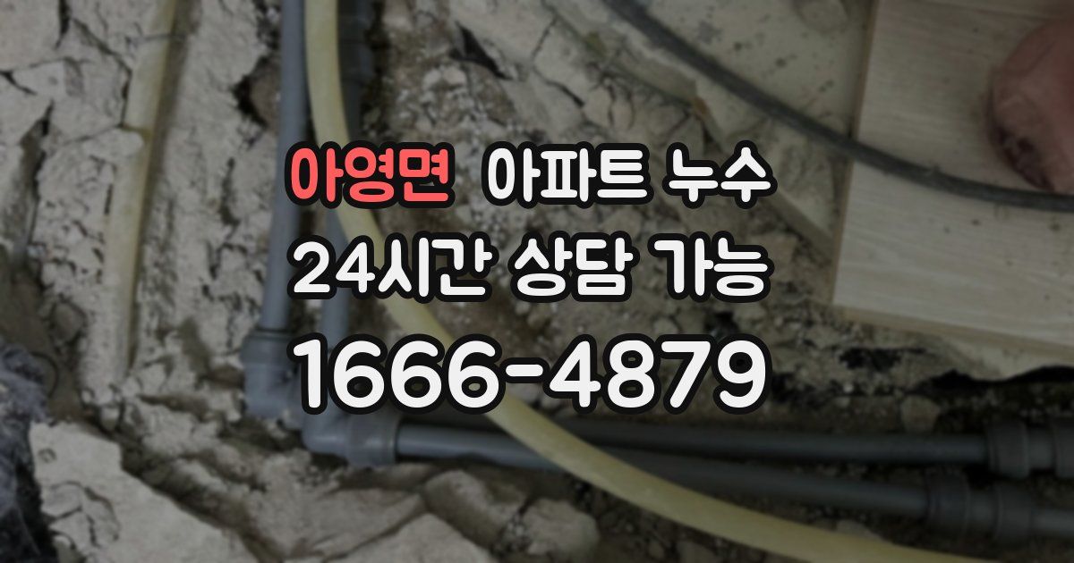 아영면 아파트 누수