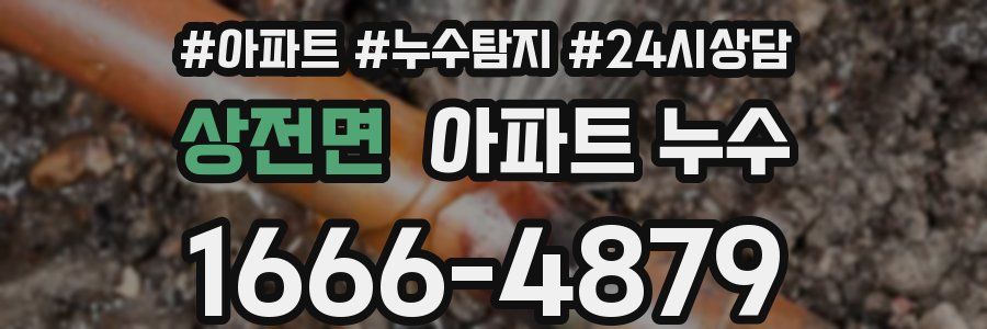 상전면 누수탐지