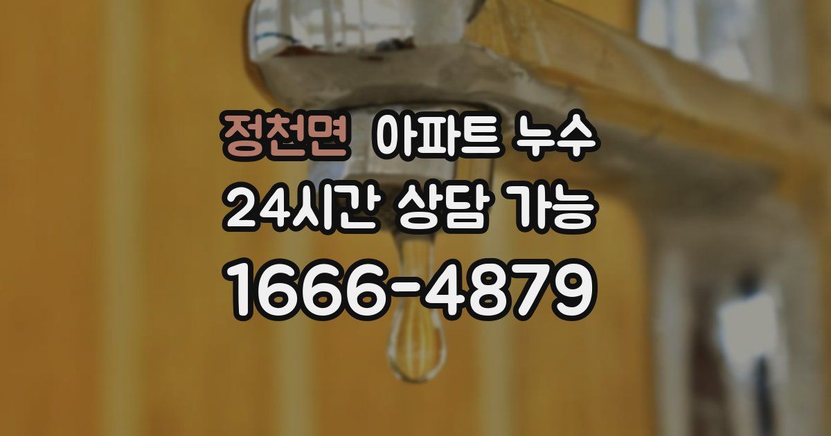 정천면 아파트 누수