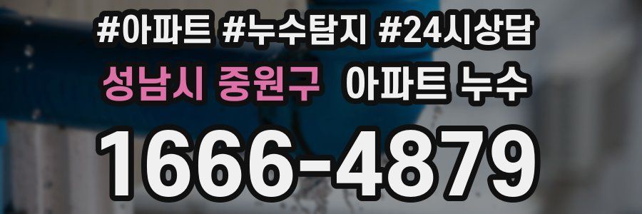 성남시 중원구 누수탐지