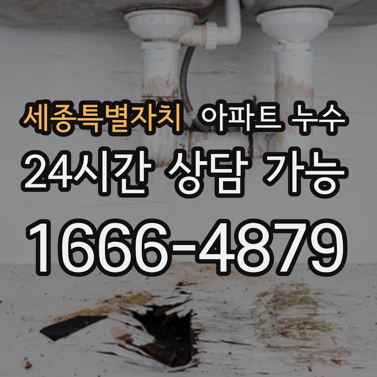 세종특별자치 아파트 누수 주방 하부장 바닥에 물때가 남을 때