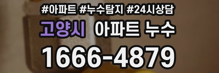 고양시 누수탐지