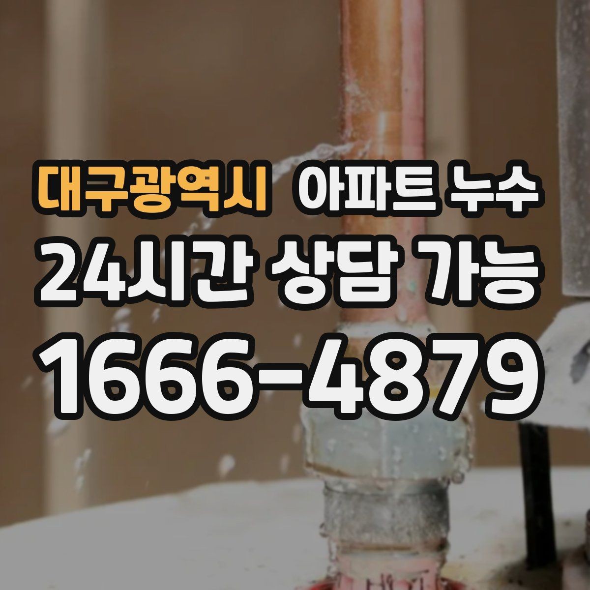 대구광역시 아파트 누수 물자국은 큰데 냄새가 약할 때