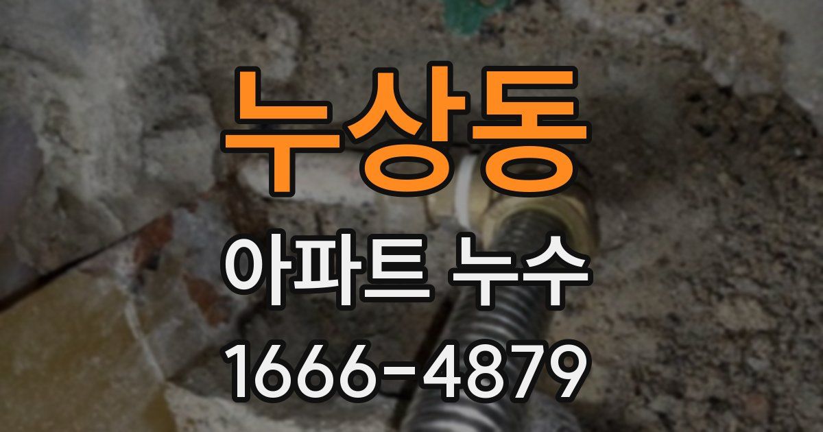 누상동 아파트 누수
