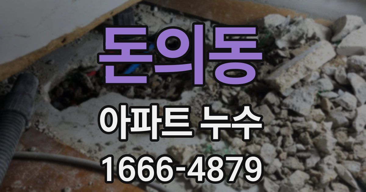돈의동 아파트 누수